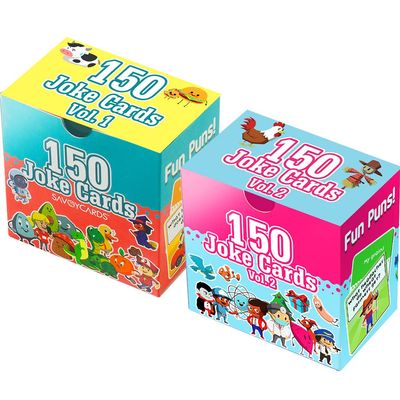 300 Joke Cards for Kids - Lunchbox Notes - Inspirational Motivational Cards for Children - Jokes and Puns for Boys and Girls - Great for Parties, Schools, Bake Sales, Picnics.