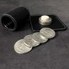ZQION Cylinder and Coins by Oliver Magic Classic Coin Magic Tricks Close up Magic Illusions Coins Gimmick Magic Props Magician Props (Standard Set) view 1
