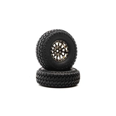 Duratrax Class 1 Scaler CR C3 Mntd 1.9 Blk/Chr 2 DTXC4066 RC Tire