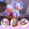 Glow Guards Light up Musical Elephant Baby Rocking Horse, Rainbow Elephant Rocker Set of 2 with Elephant Stuffed Animal, Stuffed Plush Ride-on Rocking Animal for Toddlers Baby Girl Ages 1-3 view 3