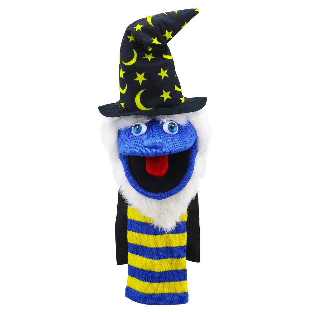 The Puppet Company - Wizard - Fun Knitted Character Sock Puppet - PC007021