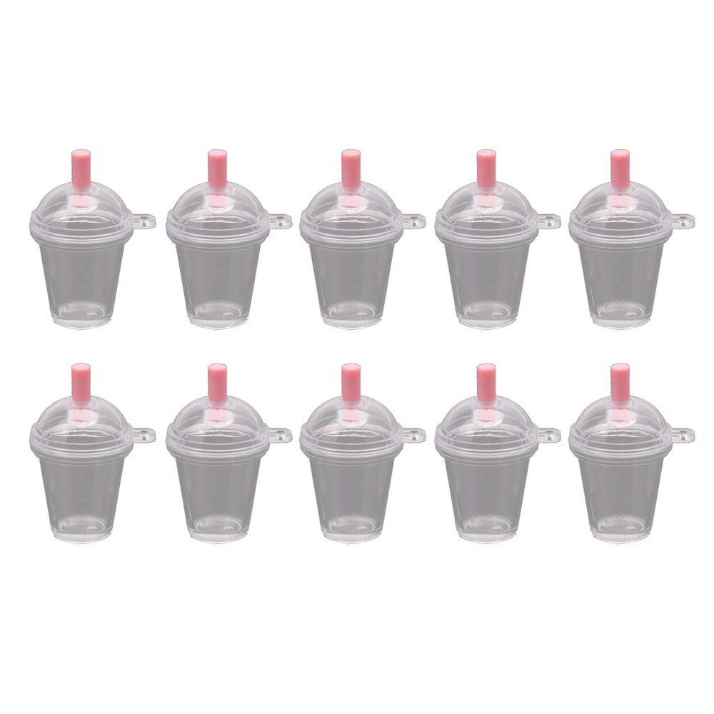 10Pc Coffee Cup Dollhouse Miniature Handmade Food Supply Keychain Jewelry Making
