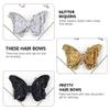 6Pcs sequin bow hair glitter hair bows bowknot hair clip boutique infant hair barrettes bows hairpin baby barrettes sparking hair girl button toddler cute leather view 3