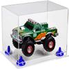 Better Display Cases Versatile Clear Acrylic Display Case - Medium Rectangle Box with Dark Blue Risers and Clear Base 12" x 8.25" x 8" (V41/A004) view 1