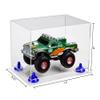 Better Display Cases Versatile Clear Acrylic Display Case - Medium Rectangle Box with Dark Blue Risers and Clear Base 12" x 8.25" x 8" (V41/A004) view 2