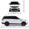CMJ RC Cars: Range Rover - White - 1:24 Scale, Remote Control Radio SUV Vehicle, 2.4 Ghz, LED Headlights, Indoor-Outdoor Racing Toy, Licensed Model view 2