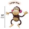 4E's Novelty Inflatable Monkeys - Pack of 4-27 Inch Large Monkeys Inflatables For Jungle Decor, Safari Birthday Decorations, Kids Animal Party Supplies, Baby Shower Favors view 3