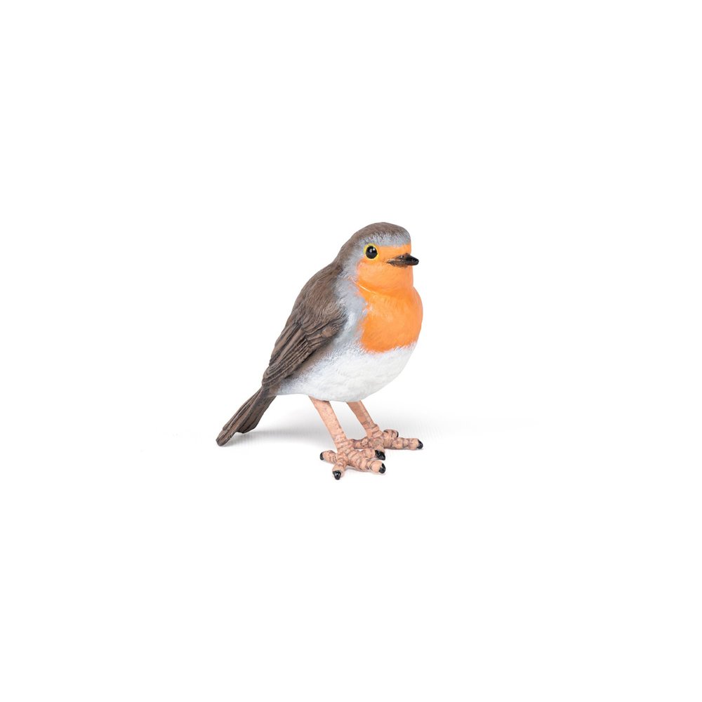 Papo - Robin - Realistic Figurine - 3 Years Old - Garden Animals Collection - Hand Painted - Educational Realistic Bird Toy - Faithfull Details - 5 cm - Gift idea - Robin Bird Toy - Wildlife Figurine