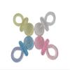 1.75 Inch Plastic Mini Clear Pink Baby Pacifiers 12 Pieces view 2