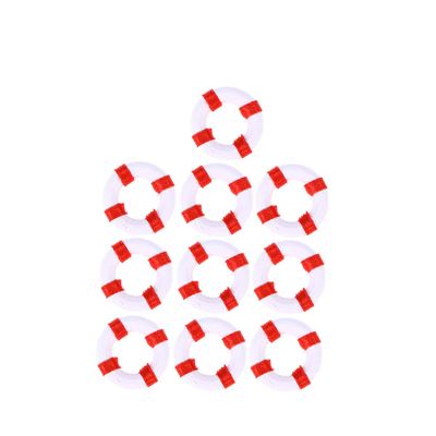 10PCS Mini Life Buoy Mini Swimming Ring Lightweight Cute Fun Craft Toy Miniature Toy Figurine