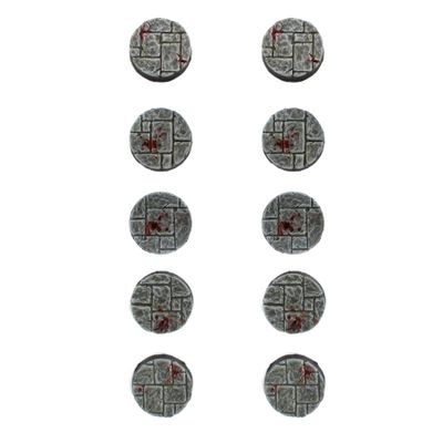 War World Gaming 25mm Round Dungeon Stone Resin Bases x10 for 20-28mm Scale Miniatures & Figures