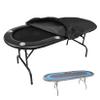 J&C Poker Table Cover Oval 96x44in 420D Waterproof Folding Poker Table Covers Weatherproof Foldable Poker Table Cover with Elastic Hem view 1