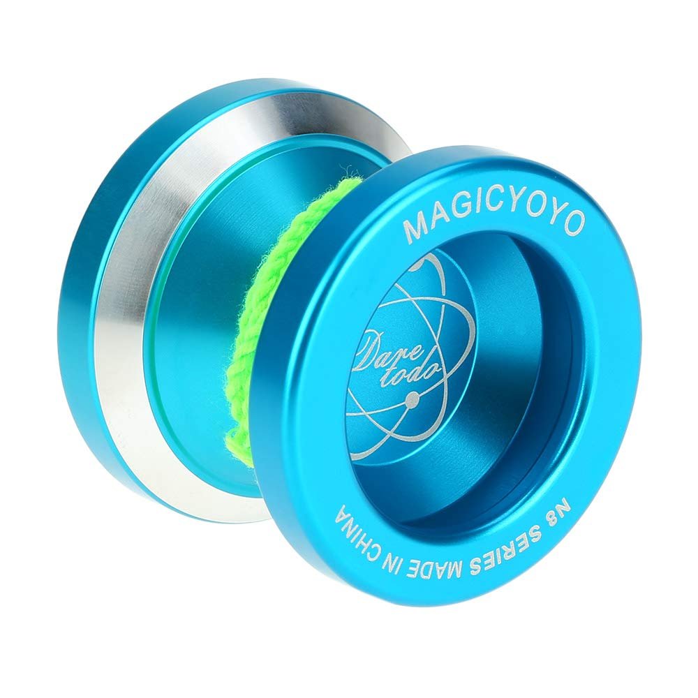 GoolRC Professional Yoyo N8 Aluminum Alloy Metal Yoyo 8 Ball KK Bearing with Spinning String for Kids Blue
