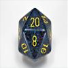 Chessex 34mm Single Speckled Twilight D20 Die, 20 Sides, Polyhedral Die, Table Game Accessories, Role Play, Dungeons and Dragons(D&D) view 1