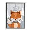 Stupell Industries Be Clever Phrase Cute Fox Mountain Forest view 1