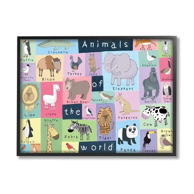 Stupell Industries Animals of The World Guide to Whimsical Animals