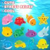 ArtCreativity Mochi Squishy Toy Sea Life Animals, Set of 24, Mini Squishies Soft Aquatic Mochis Toys for Kids, Under the Sea Party Favors, Ocean Party Goody Bag Fillers for Boys & Girls view 4