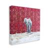 Stupell Industries Elephant Standing Intricate Red Floral Pattern view 1
