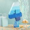 BLUE PANDA Pull String Pinata - Corrugated & Number 4 Pinata - Ombre Blue Tissue & 4 Year Old Birthday Decor - Easy Fill & 4 Year Old Boy Fun - Number 4, Ombre Blue - 16.5 x 12 x 3 in view 2