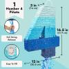 BLUE PANDA Pull String Pinata - Corrugated & Number 4 Pinata - Ombre Blue Tissue & 4 Year Old Birthday Decor - Easy Fill & 4 Year Old Boy Fun - Number 4, Ombre Blue - 16.5 x 12 x 3 in view 3