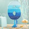 BLUE PANDA 6 Pinata Pull-String - Ombre Blue 16.5 x 11.3 x 3 In - Number 6 Pinata for Birthday Decorations & Party Decoration view 2