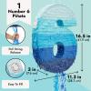 BLUE PANDA 6 Pinata Pull-String - Ombre Blue 16.5 x 11.3 x 3 In - Number 6 Pinata for Birthday Decorations & Party Decoration view 3