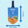 The Dreidel Company 2- Pack Extra Large Jerusalem Wood Dreidels, Let's Play Dreidel The Hanukkah Game, (2-Pack) view 2