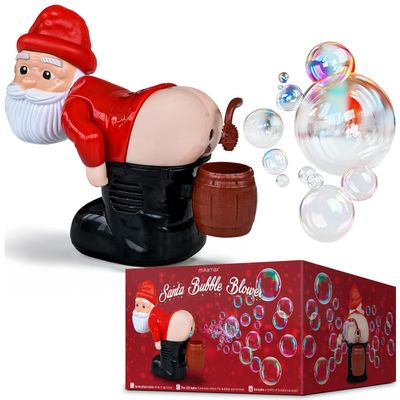 MikaMax Santa Bubble Blower - Dcoration de Nol - Bulles de Savon - Machine bulles Pour Enfants et Adultes - Cadeau de Nol et Gadget de fte
