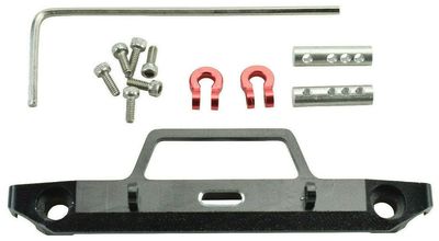Apex RC Products Black Aluminum Front Bumper Set W/Shackles Compatible With Axial SCX24 SCX24-14