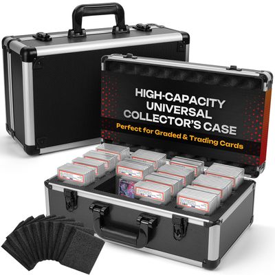 FunGuys Graded Card Storage Box, Trading Card Case for PSA Graded Pokemon Cards, Sports Card Storage Boxes as PSA Card Holder, Baseball Card Slab Case Holder for Trading Cards