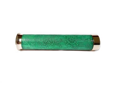 A.A.Nauticals - Vintage Nautical Maritime Brass Kaleidoscope for Halloween, Christmas, Anniversary (7 Inch, Flat Cylinder) (Green)