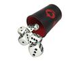 ASS Altenburger 22506645 Premium Dice Cup Made of Faux Leather and Plastic with Felt Insert Including 6 Dice Yellow view 3