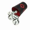 ASS Altenburger 22506645 Premium Dice Cup Made of Faux Leather and Plastic with Felt Insert Including 6 Dice Yellow view 4