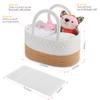 ABenkle Diaper Caddy Organizer, Boho Rustic Cotton Rope Nursery Baby Basket, Changing Table Organizer for Baby Diaper Storage and Baby Shower view 3
