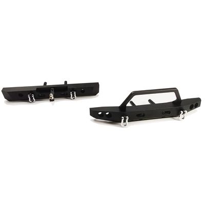 Alloy Front and Rear Bumper Set with Hooks 13805 for RC Hobby Car RedCat 1/10 Everest Gen7 Pro/Sport (Black)
