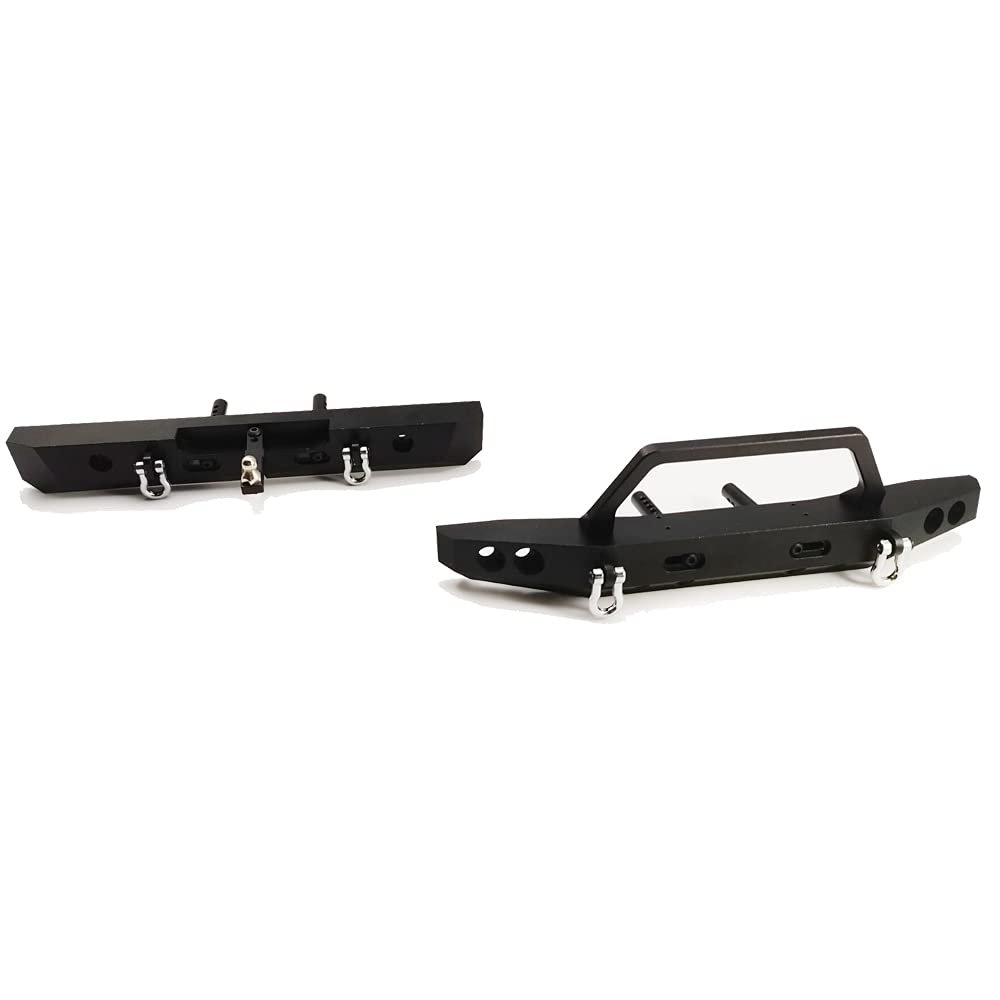 Alloy Front and Rear Bumper Set with Hooks 13805 for RC Hobby Car RedCat 1/10 Everest Gen7 Pro/Sport (Black)