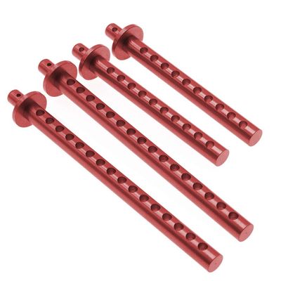Alloy Body Post Set 138005 for RedCat RC 1/10 Everest Gen7 Pro/Sport Upgrade Parts(Red)