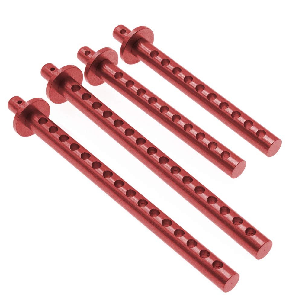 Alloy Body Post Set 138005 for RedCat RC 1/10 Everest Gen7 Pro/Sport Upgrade Parts(Red)