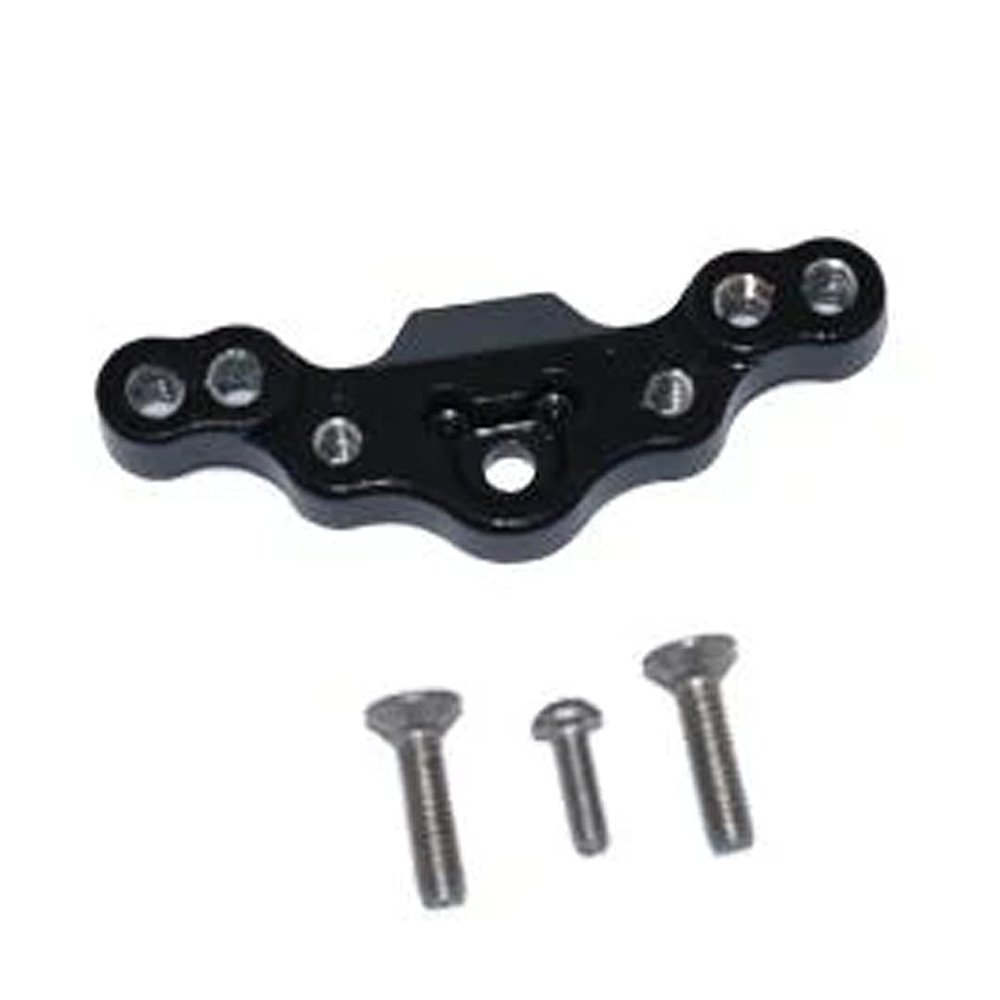 GPM for LOSI 1/18 2WD Mini-T 2.0 LOS01015 Aluminum STABILIZING Mount for Front Upper ARM TIE RODS - 4PC Set (Black)