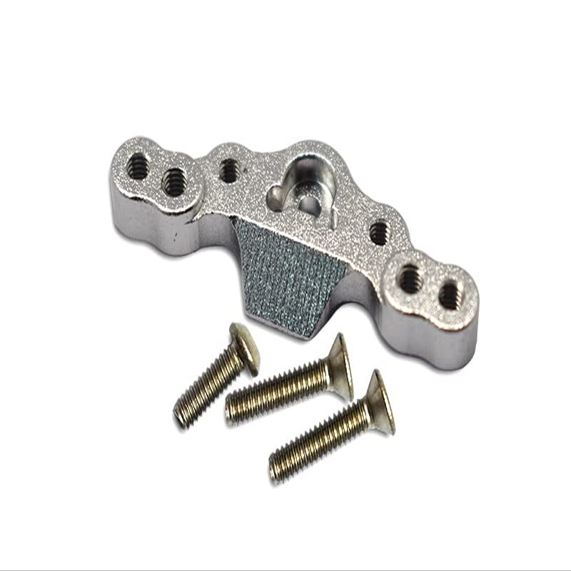 2pc Set Losi 1/18 2Wd Mini-T 2.0 Los01015 Aluminum Stabilizing Mount for Front Upper Arm Tie Rods by GPM (Silver)