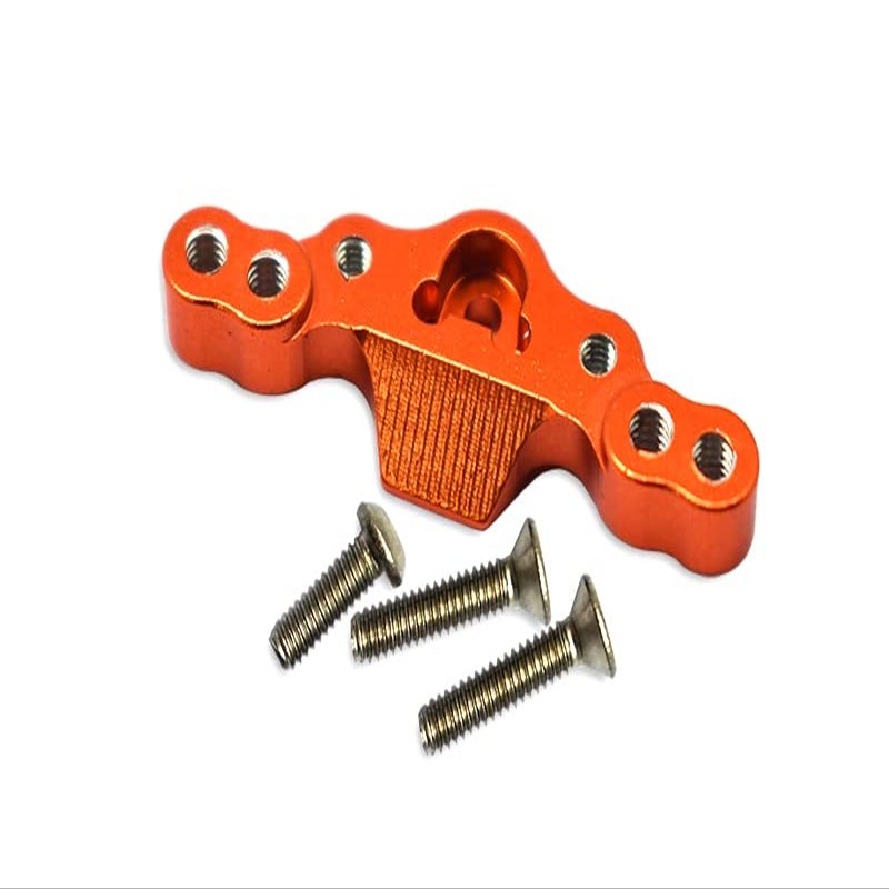 2pc Set Losi 1/18 2Wd Mini-T 2.0 Los01015 Aluminum Stabilizing Mount for Front Upper Arm Tie Rods by GPM (Orange)