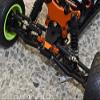 2pc Set Losi 1/18 2Wd Mini-T 2.0 Los01015 Aluminum Stabilizing Mount for Front Upper Arm Tie Rods by GPM (Orange) view 3