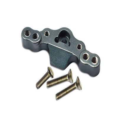 2pc Set Losi 1/18 2Wd Mini-T 2.0 Los01015 Aluminum Stabilizing Mount for Front Upper Arm Tie Rods by GPM (Gray)
