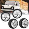 Dilwe RC Tires, 63MM Remote Control Metal Wheel Hub Rubber Tires with Adapter Compatible with WPL D12 RC Truck, RC Wheels RC Accessories view 3