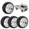 Dilwe RC Tires, 63MM Remote Control Metal Wheel Hub Rubber Tires with Adapter Compatible with WPL D12 RC Truck, RC Wheels RC Accessories view 4