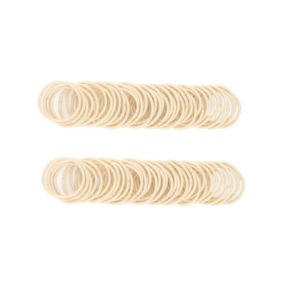 100pcs Baby Hair Ties Small Elastic Toddler Hair Ties Seamless Hair Bands Ponytail Holders for Kids Girls(2 mm x 2.5 cm,Beige Blonde)