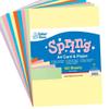 Baker Ross A4 Spring Colours Card and Paper - Pack of 100 Sheets, Value Pack of Creative Art Supplies for Kids, Crafts and Decorations. view 1