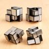 AI-YUN Mirror Cube Set, Speed Cube Set of 4 Pack, 1x3x3 Ghost Cube, 2x2 3x3 Mirror Blocks, 3x3 Windmill Cube, Brain Teasers, Puzzle Toys, Silver view 4