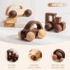 3PCS Wooden Baby Toys, Montessori Toys for Babies 0-6-12 Months, Baby Grasping Toys Push Car Toys for 1 Year Old Boy Birthday Gift,#2 view 2
