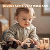 3PCS Wooden Baby Toys, Montessori Toys for Babies 0-6-12 Months, Baby Grasping Toys Push Car Toys for 1 Year Old Boy Birthday Gift,#3 view 4